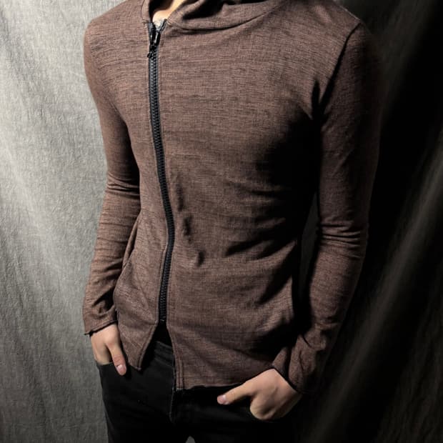 RIPVANWINKLE Asymmetric Zip Hoodie  