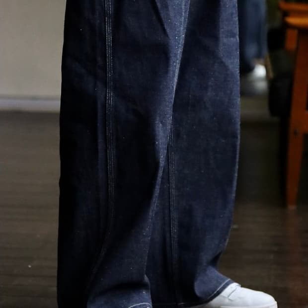 아프레쎄 밀리터리 인디고 데님 팬츠