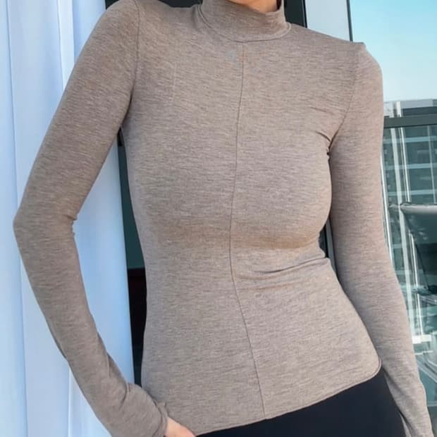 ZARA 자라 하이넥 티셔츠, 자라 폴라티, 자라 목폴라 티셔츠
