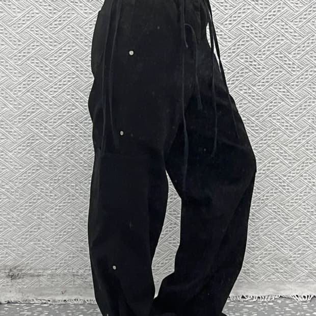다이애그널 스트릿 러블리힙 더블 리본스트랩 카고팬츠 M C12967
