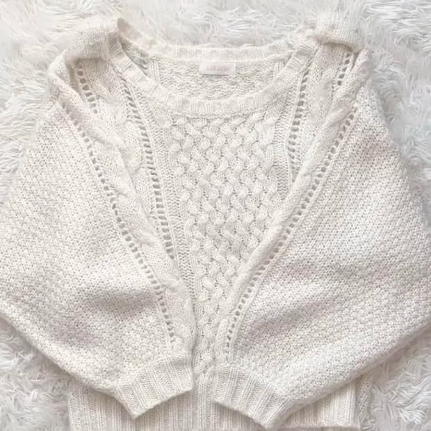 리즈리사 핀터깔 히메갸루 리본 니트