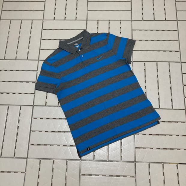[L]나이키 스트라이프 카라티 블루앤그레이 0676