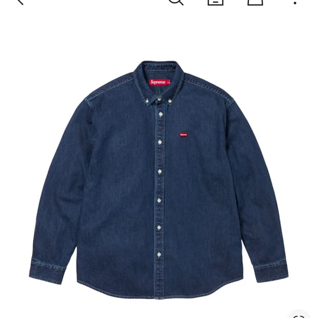 슈프림 스몰 박스 데님 셔츠 인디고 - 25FW (XL사이즈)