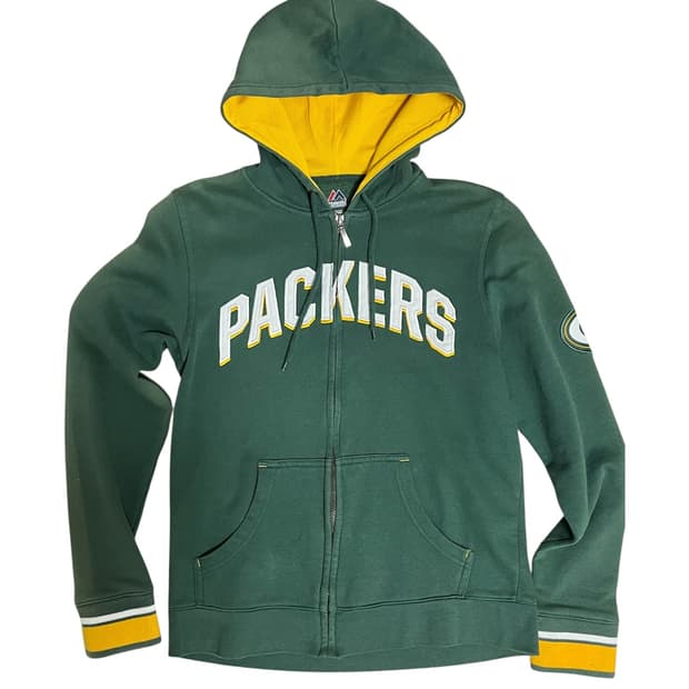 빈티지 마제스틱 그린 후드집업