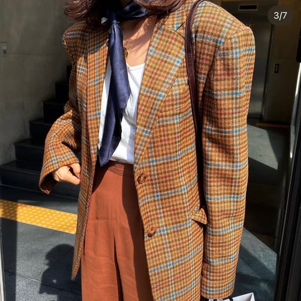 쏭스튜디오 캄포레 체크자켓