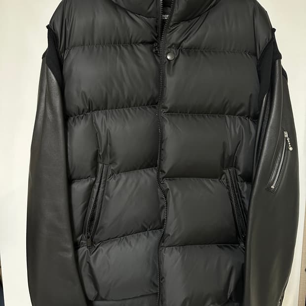 언더커버 레더슬리브 패딩