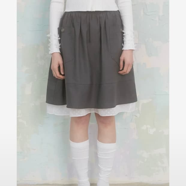 Naaieen 나이엔 빅 포켓 미디 스커트