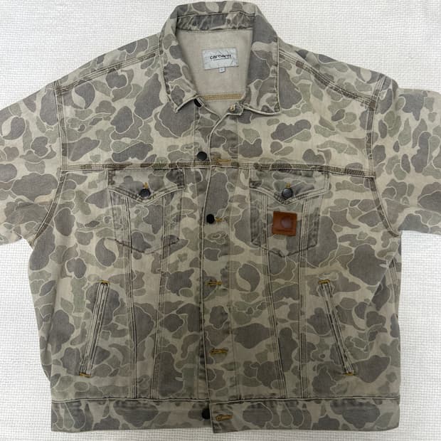 칼하트 웹 덕 카모 헬스턴 자켓 블리치드 자켓