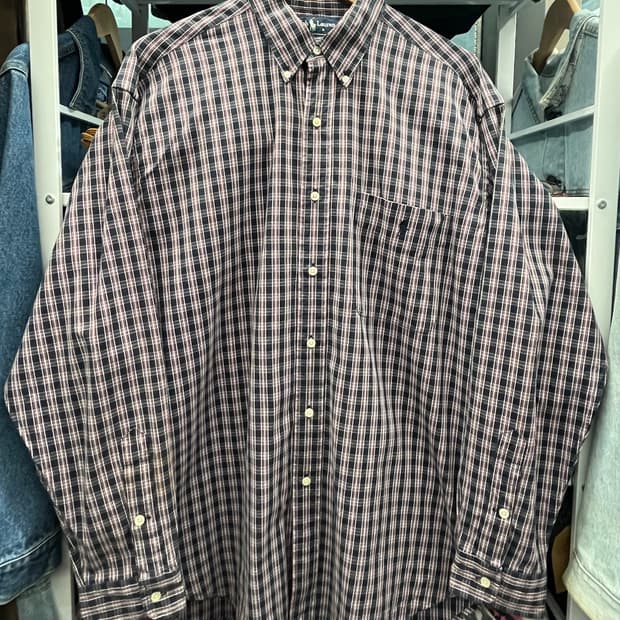 90s 폴로 랄프로렌  빅셔츠 체크남방