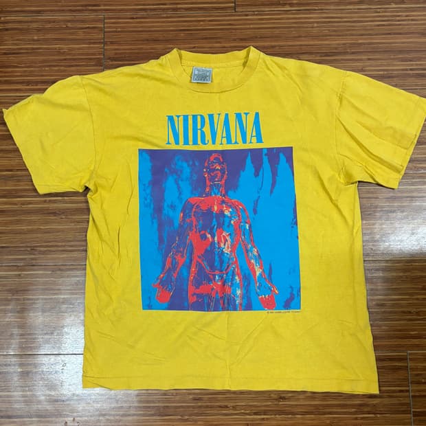 너바나 복각 밴드 티셔츠 L
