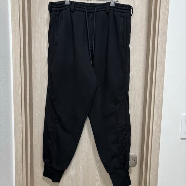 준지 스웻 밴딩 조거팬츠48/블랙