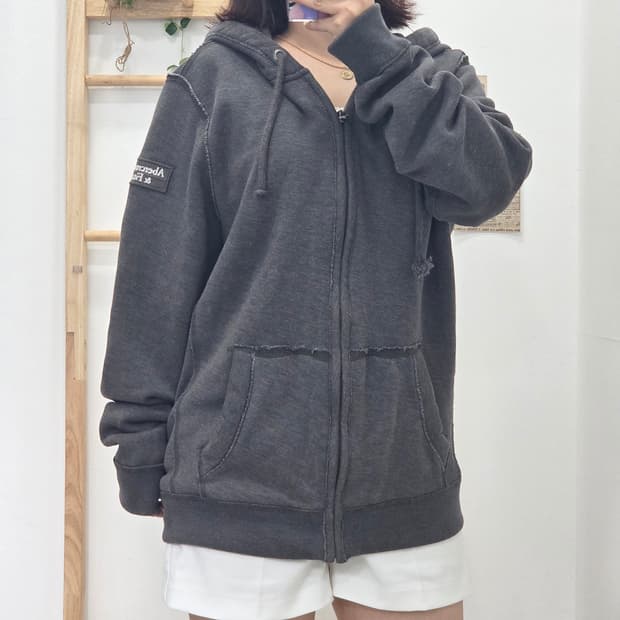 [프립]M/아베크롬비 안감 패턴 후드 집업