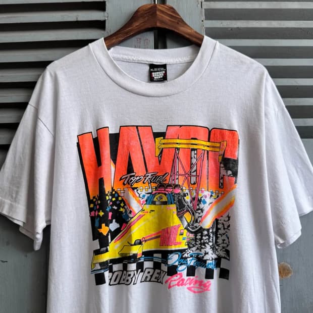 [XL]90's USA 빈티지 HAVOC 레이싱 티셔츠
