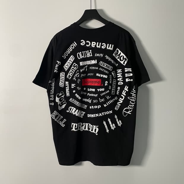 21ss 슈프림 스파이럴 로고 반팔티 (on.472)  