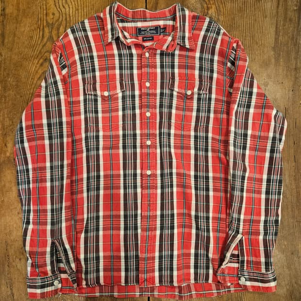 90s빈티지 폴로스포츠 플란넬 셔츠 