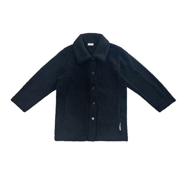 지초이 23-007 플리스 코트 블랙