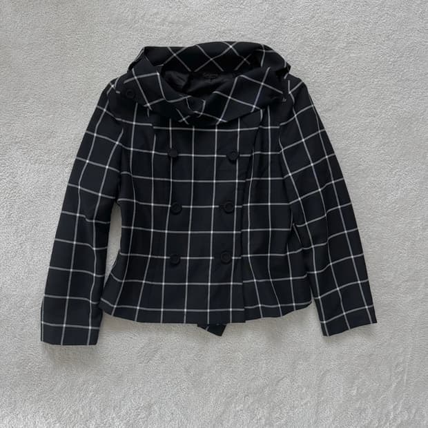 체크 블라우스 