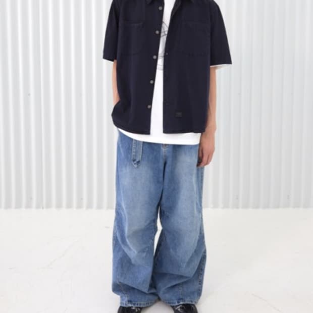 해칭룸 뮤지엄 워크 셔츠 네이비 3