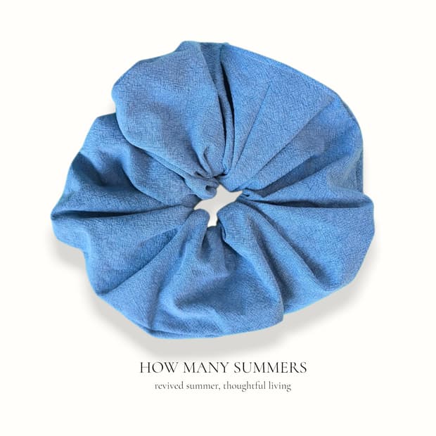 Large 헤어스크런치 더스티 블루 hair scrunchie
