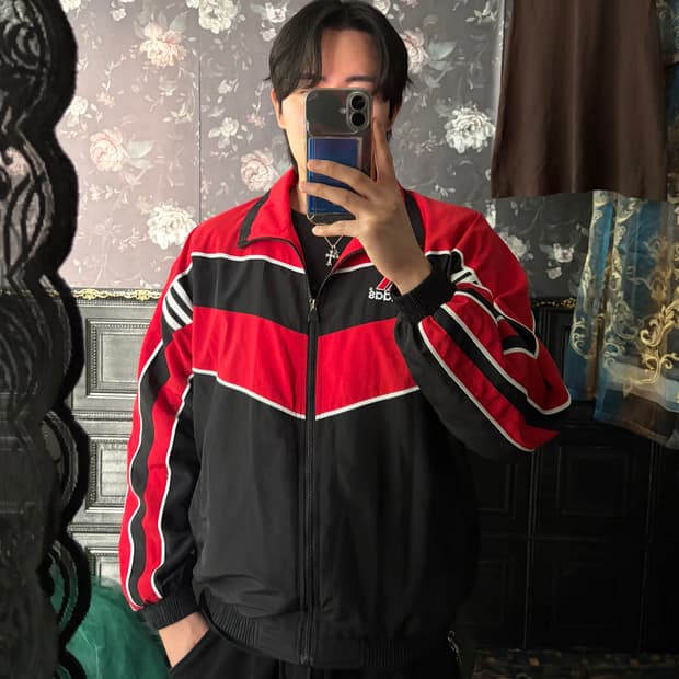 a149) 아디다스 90s 올드스쿨 배색 바람막이