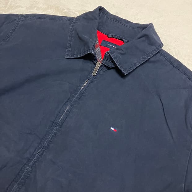 타미힐피거 워싱 해링턴 크롭 자켓 폴리충전재