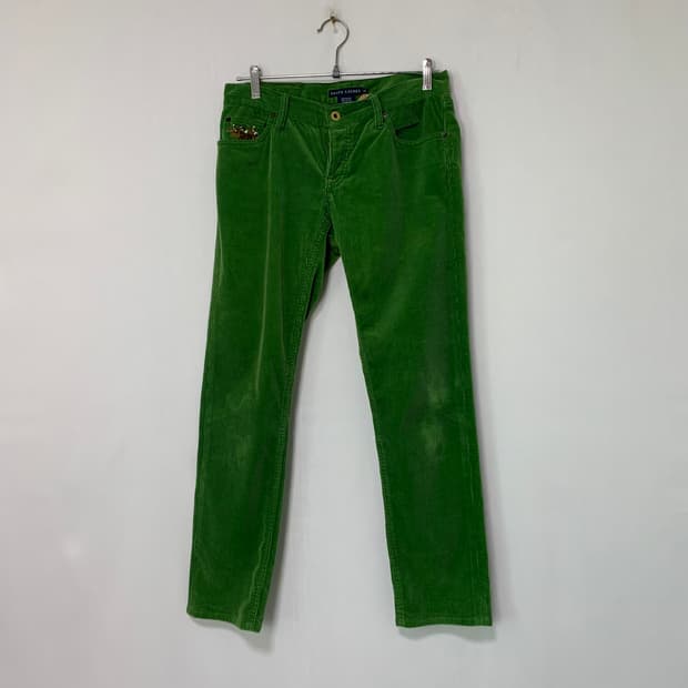 랄프로렌 빈티지 그린 코듀로이 팬츠 여성 바지 28인치