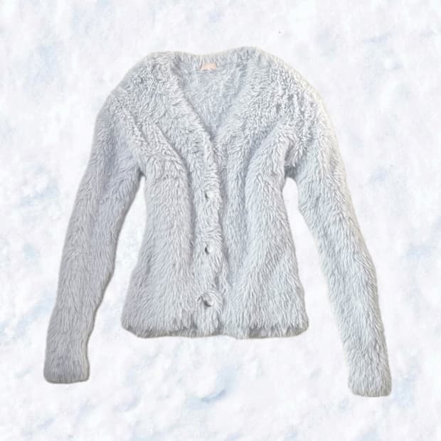 Japanese vintage RESEXXY 소라 퍼 가디건