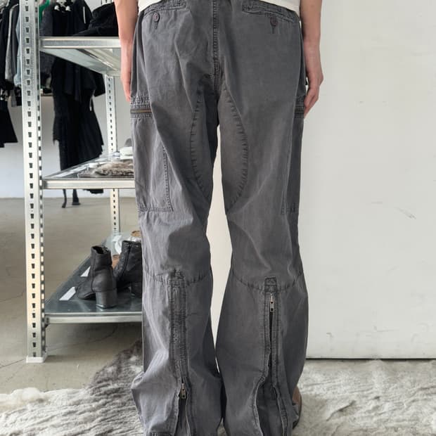 2000’s 빈티지 바이커 카고 와이드 팬츠