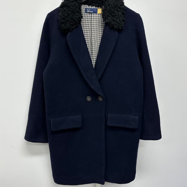 프레드페리 보아퍼 카라 울 앙고라 코트