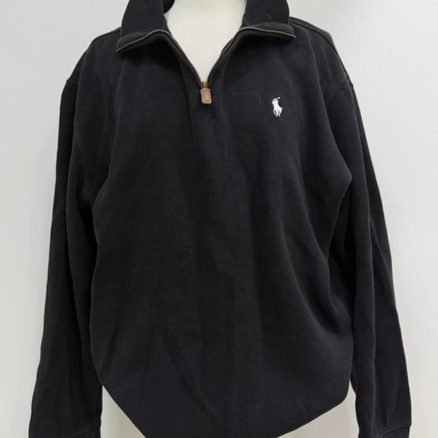 폴로 랄프로렌 하프집업 맨투맨 블랙 XL