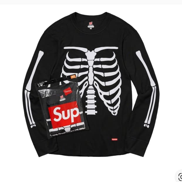 슈프림 헤인즈 본즈 써멀 크루