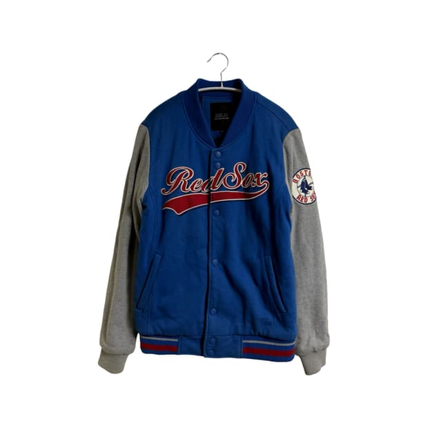 MLB 보스턴 레드삭스 로고 배색 바시티 자켓