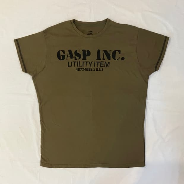 GASP INC 가스프 밀리터리 카키색 반팔 티셔츠