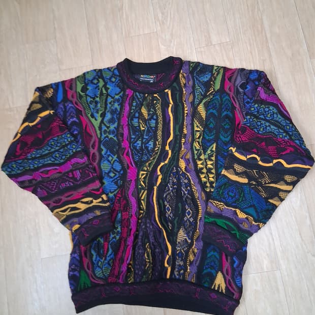 쿠지 COOGI 정품 컬러풀 니트 스웨터 S(95~100)