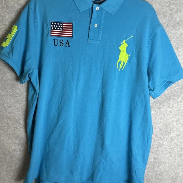 폴로 랄프로렌 빅포니 USA 성조기 카라티