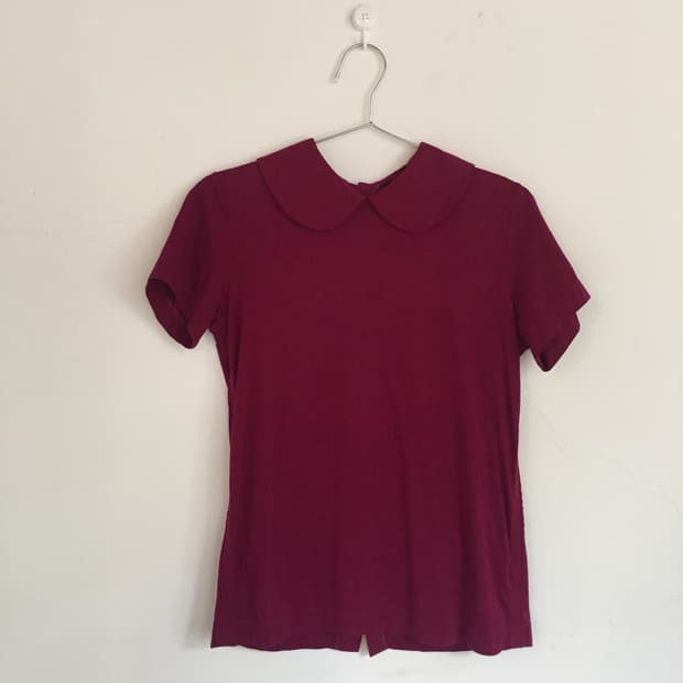 Comme des garcons tricot 피터팬 카라 반팔 블라우스