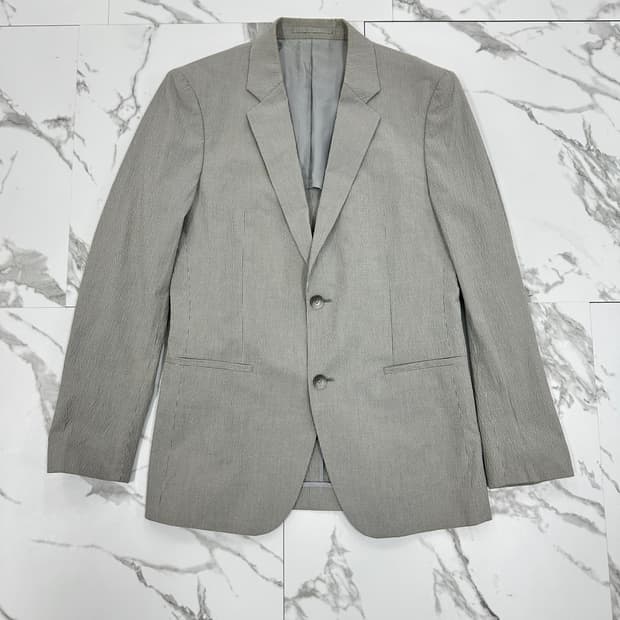 띠어리 스트라이프 투버튼 블레이저