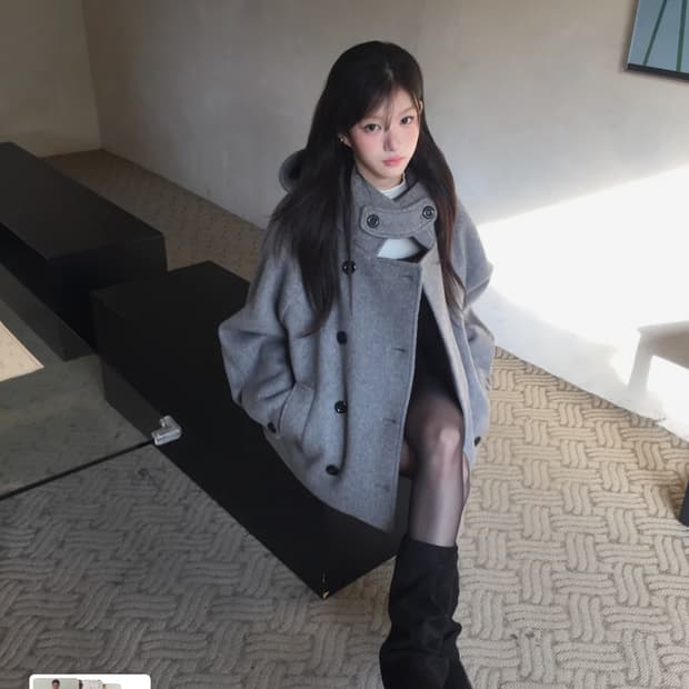 미레코 하프코트 그레이