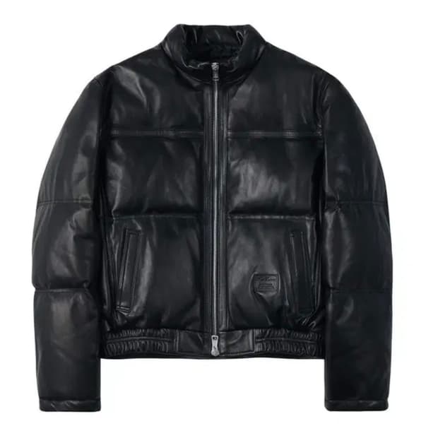 느와르라르메스 블랙라벨 가죽 구스 패딩46,48(구매 희망)