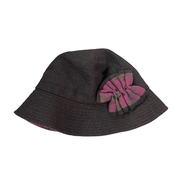 메트로시티 이태리 브라운 리본 버킷햇