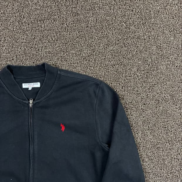 Us polo assn 스몰로고 블랙 집업
