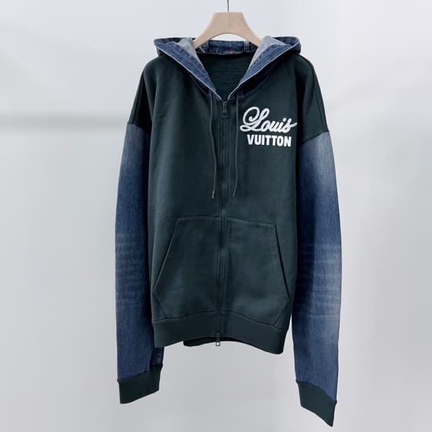 [S+급/3XL] 루이비통 하이브리드 후드 데님자켓