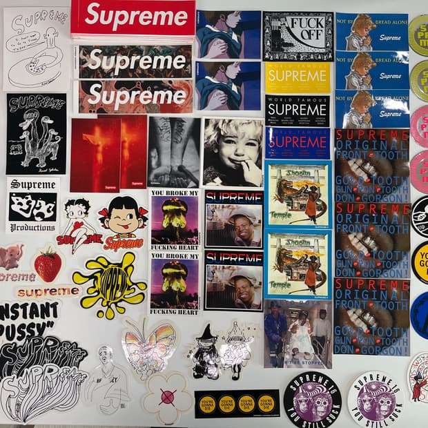 슈프림 외 브랜드 스티커 253장 일괄 세트