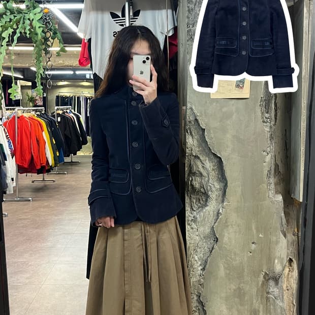 엠포리오아르마니 자켓 네이비 38 #csz1957