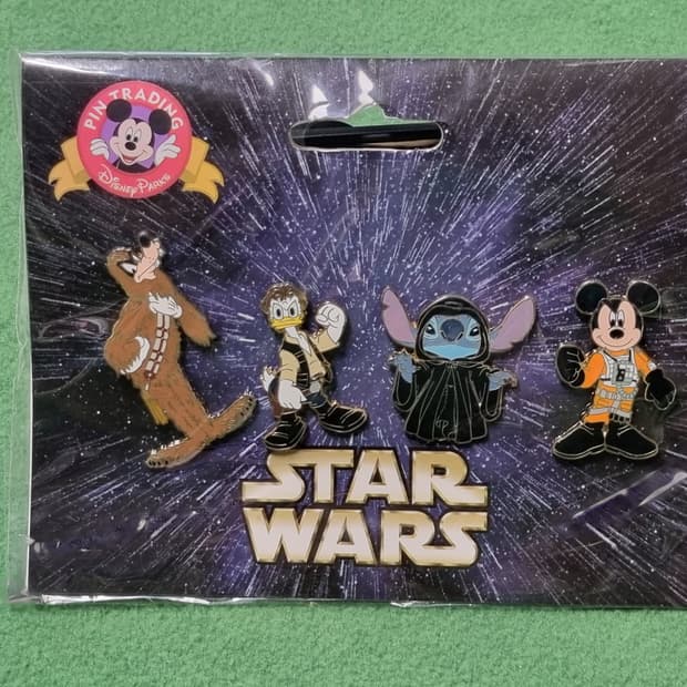홍콩 디즈니 스타워즈 미키 핀 세트