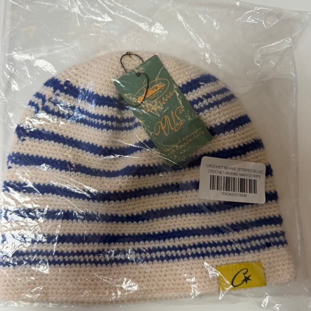 코르테이즈 corteiz crochet 비니 화이트 블루