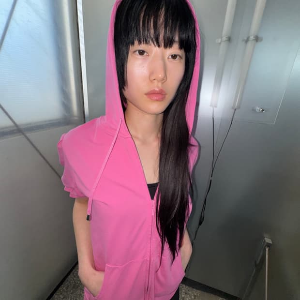 pink hooded T
