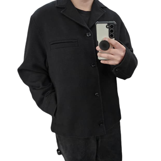 L 인사일런스 이태리 코듀로이 크롭 블레이저