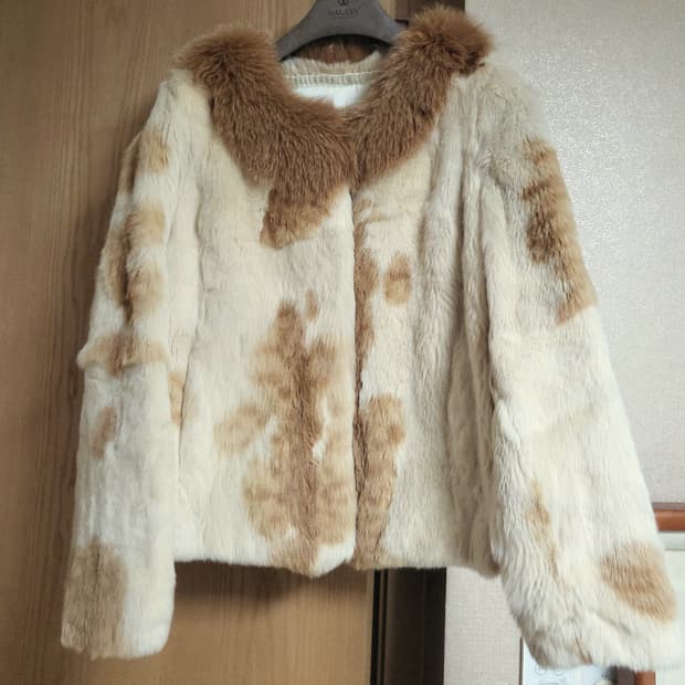 토끼털 100 밍크 퍼자켓 퍼코트