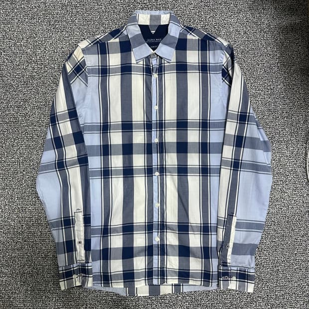 (M) 자라 ZARA 체크 셔츠 남방
